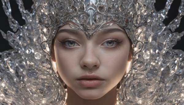 A peaceful image of a female in dynamic scene