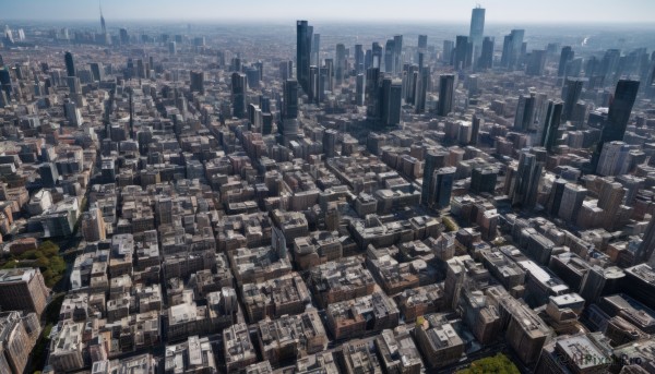 outdoors,sky,cloud,water,tree,no humans,ocean,from above,building,scenery,city,horizon,road,cityscape,river,skyscraper,landscape,rooftop,city lights,day,bird,real world location