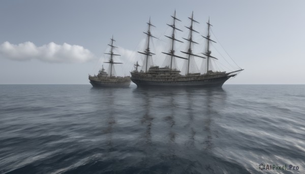 The majestic beauty of a boat set within a calm day