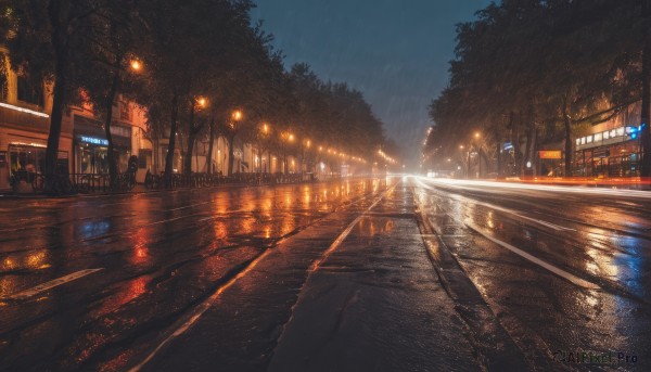 A motor vehicle surrounded by a captivating rainy outdoors