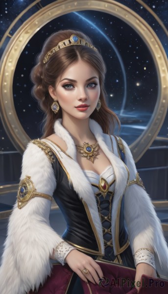 A stunning view of a female in night sky