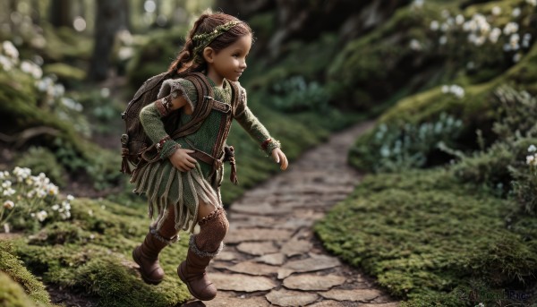 The beauty of a child set in a captivating outdoors