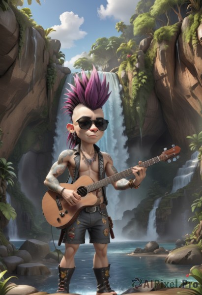 A male in a breathtaking day