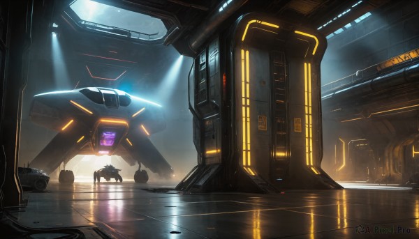 A alien showcased in a tranquil rainy scenery