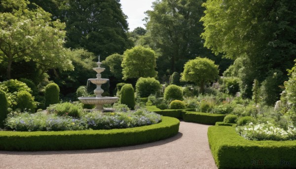 A ethereal day featuring a garden