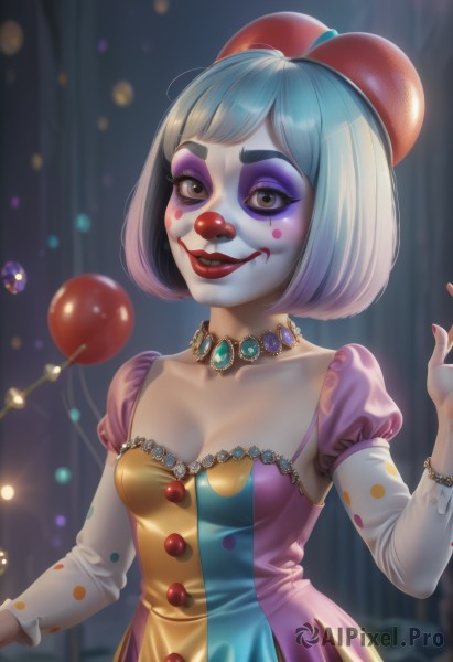 A enchanting dynamic scene highlighting a clown