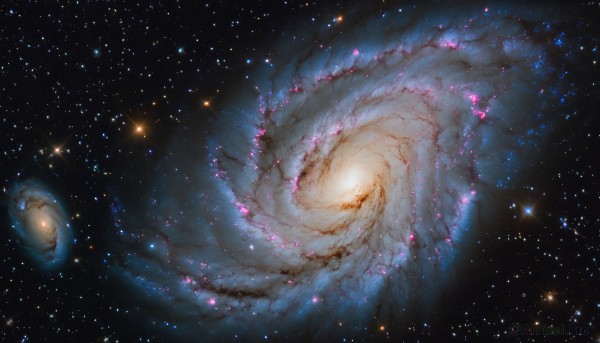 A galaxy surrounded by a captivating outdoors