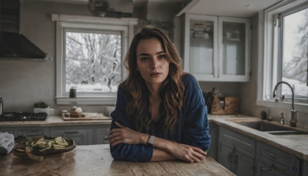 The majestic beauty of a female set within a ethereal snowy day