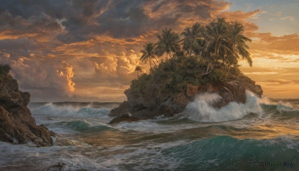 Image of a unique subject in a beautiful sunset outdoors