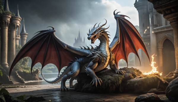 A monster in the heart of a majestic fiery day