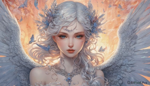 A butterfly showcased in a tranquil dynamic scene