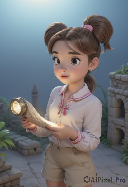 A child surrounded by a serene outdoors