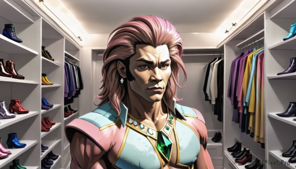 A ethereal dynamic scene featuring a male