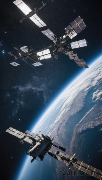 A spacecraft set against the backdrop of a breathtaking scenery