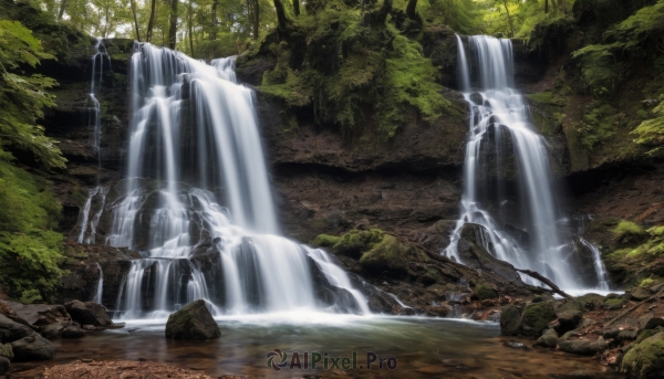 outdoors,day,water,tree,no humans,sunlight,nature,scenery,forest,rock,river,waterfall,landscape,moss,stream,solo,branch