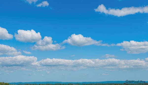 outdoors,sky,day,cloud,tree,blue sky,no humans,ocean,cloudy sky,nature,scenery,horizon,landscape,grass,field,hill