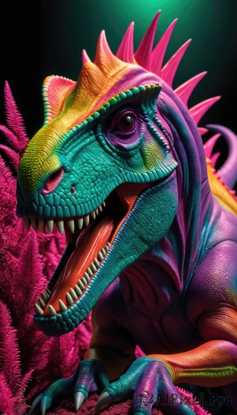 A peaceful image of a monster in dynamic scene