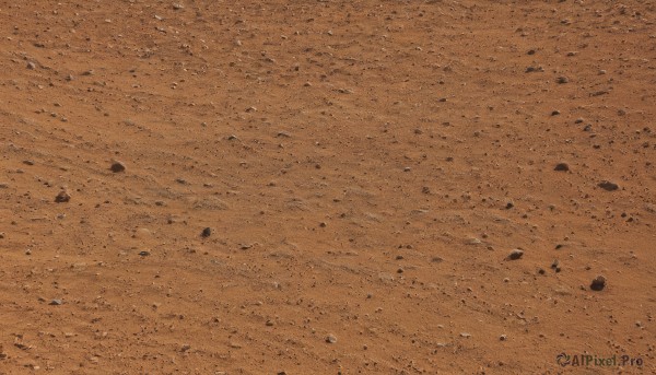 monochrome,outdoors,no humans,traditional media,scenery,rock,debris,brown theme,orange theme,from above,ground vehicle,motor vehicle,sand,orange background,road,desert,dust,footprints