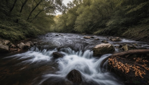 A waterfall captured beautifully in a tranquil day