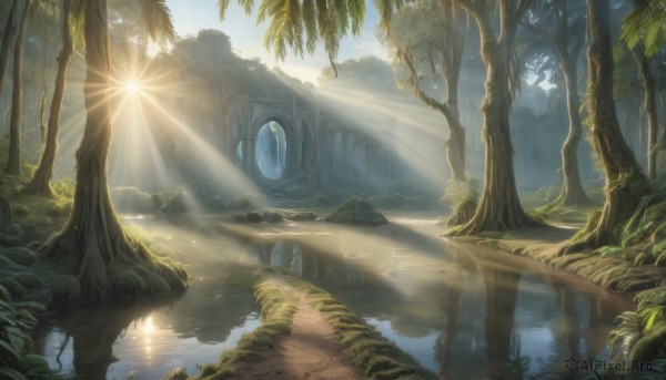 A waterfall captured in a enchanting day