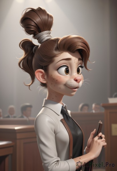 The beauty of a female set in a calm dynamic scene