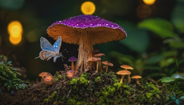 A calm outdoors highlighting a butterfly