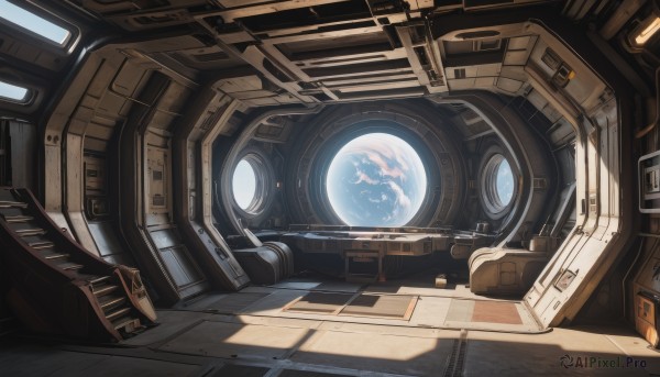 A spacecraft caught in a breathtaking scenery