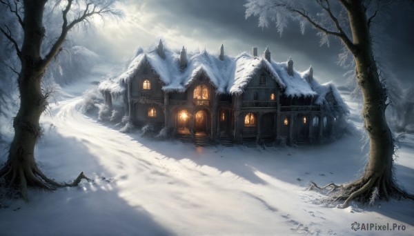A graceful landscape captured in snowy day