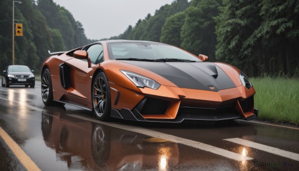 The timeless beauty of a motor vehicle in a picturesque outdoors