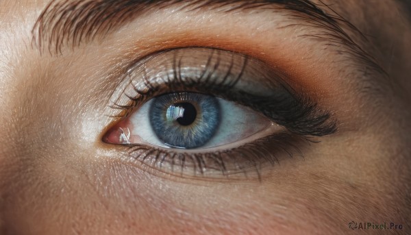 solo,looking at viewer,blue eyes,1boy,eyelashes,close-up,1other,reflection,realistic,ambiguous gender,eye focus,black hair,male focus,multiple boys,2boys