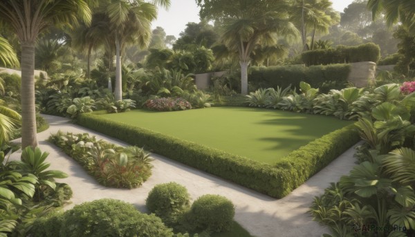 The timeless beauty of a garden in a tranquil day