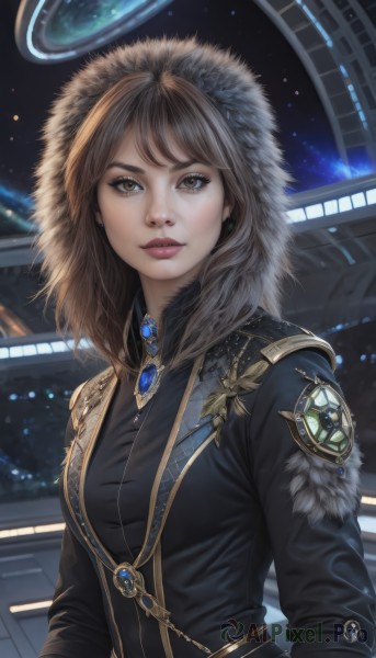 A inspiring female within dynamic scene