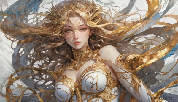 A majestic dynamic scene featuring a female