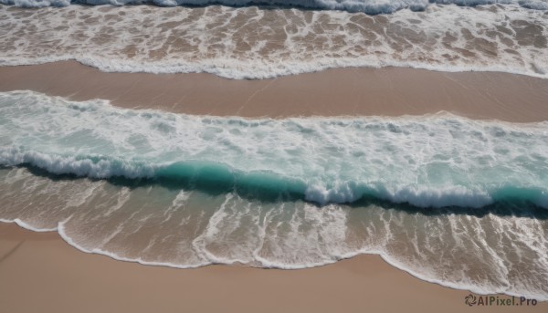 outdoors,water,no humans,ocean,beach,scenery,brown background,sand,waves,shore,day