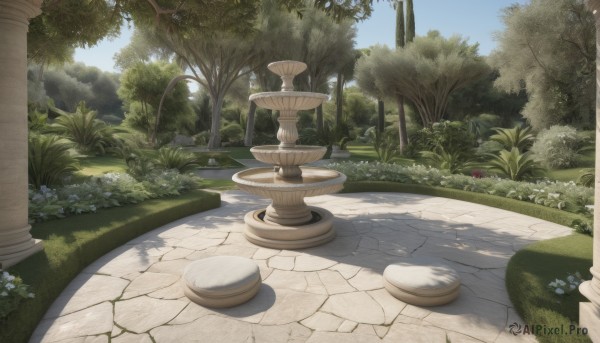 A garden captured in a tranquil day