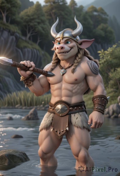 A male in a dynamic outdoors