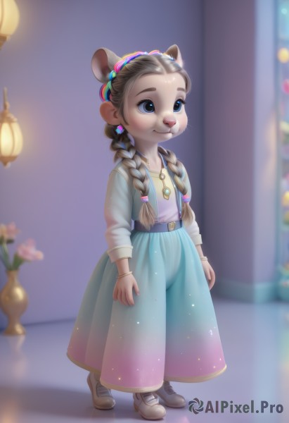 A graceful view of a child in dynamic scene
