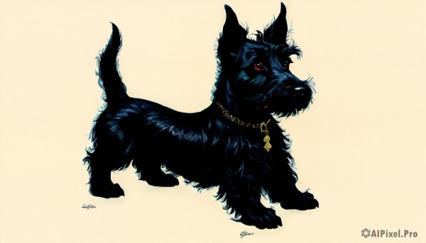 Image of a dog in a fresh dynamic scene