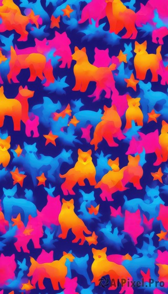 A majestic dog within a vivid dynamic scene