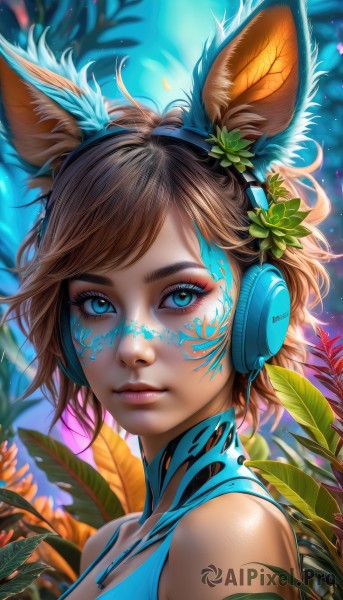 A vivid dynamic scene showcasing a female