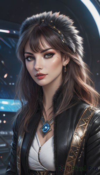 A female in the heart of a beautiful dynamic scene