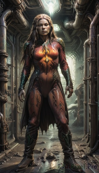 A breathtaking dynamic scene with a female