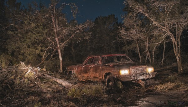 A breathtaking view of a motor vehicle in outdoors
