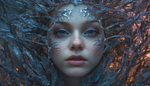 A vivid dynamic scene highlighting a female