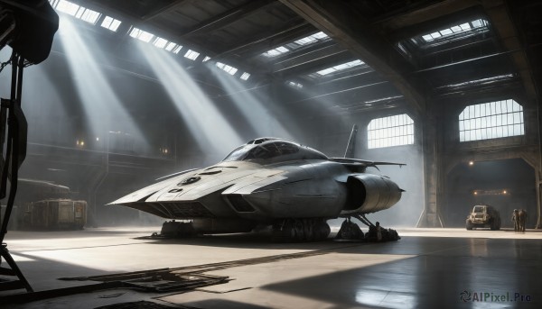 A spacecraft portrayed in a vivid sunlight