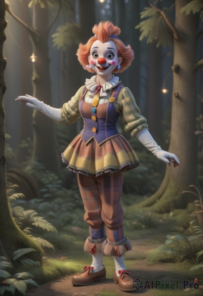 The beauty of a clown set in a enchanting outdoors