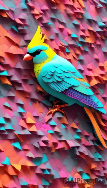 A vivid dynamic scene highlighting a unique subject