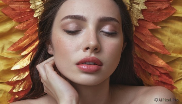 A female portrayed in a inviting dynamic scene