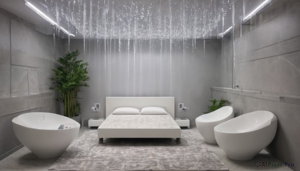 A indoors in a picturesque rainy scenery