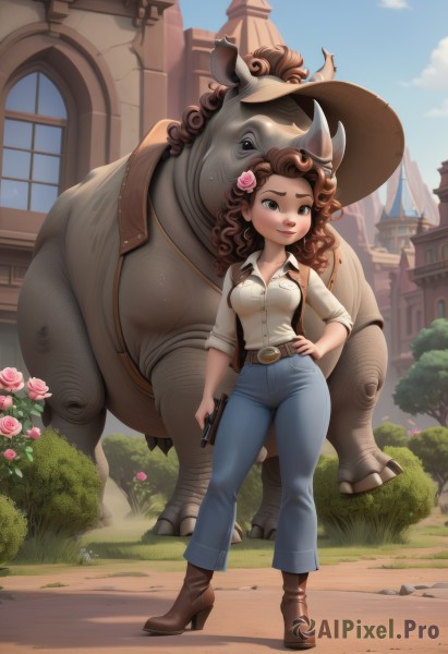 The beauty of a female set in a enchanting day